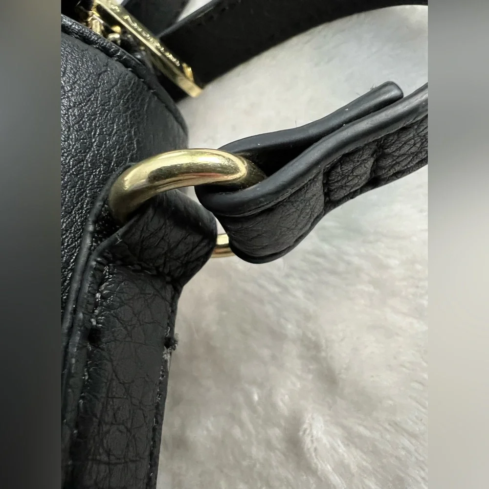 Enzo Angiolini Black Crossbody Bag with Gold Accents
